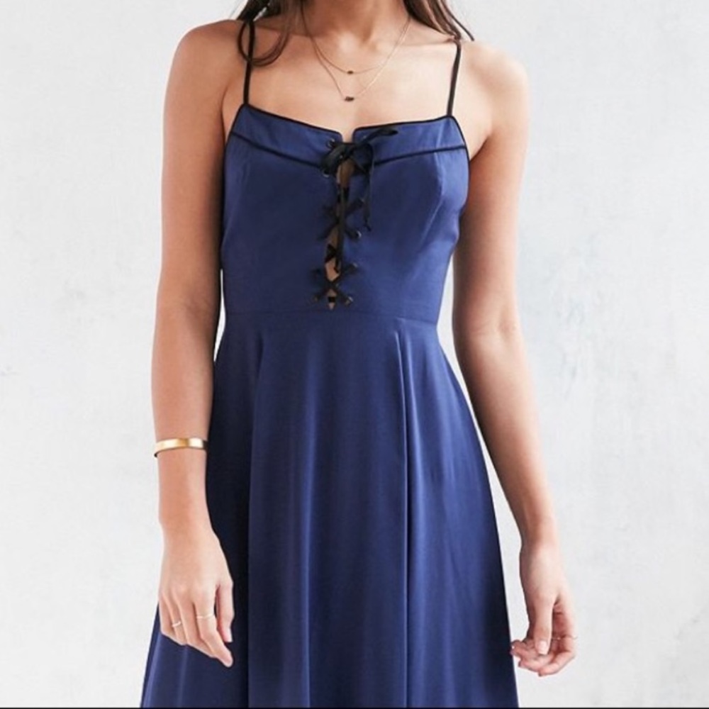 UO cooperative Navy Midi Dress